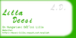 lilla decsi business card